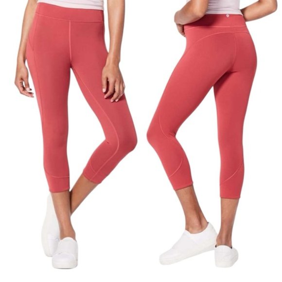 Lululemon In Movement Crop *Everlux 19" Size 4 Vintage Rose - Picture 1 of 9